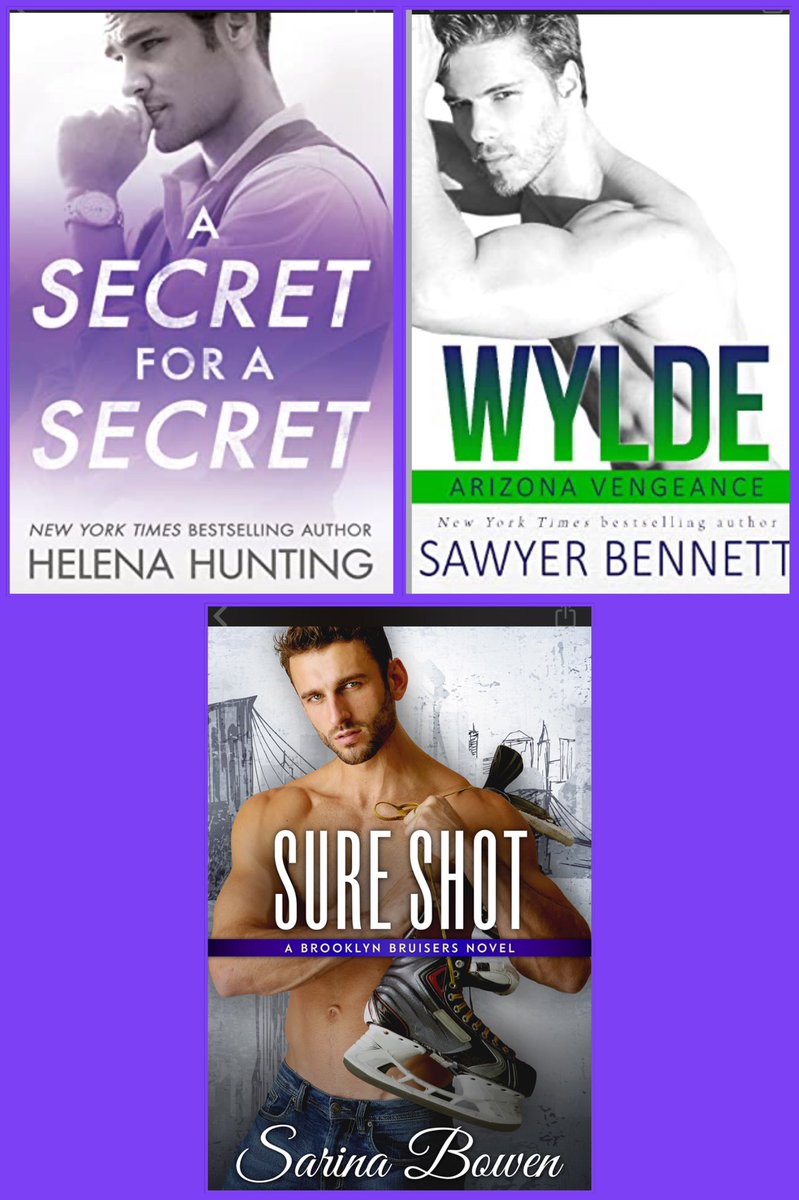 Heroesinbooks14's tweet image. When 3 books that you have been desperate to read , all release on the same day and you have to go to work 🤷🏼‍♀️  #BornToReadForcedToWork 
A Secret For A Secret @HelenaHunting 

Wylde @BennettBooks 

Sure Shot @SarinaBowen 

I’m seeing a definite #SportsRomance #IceHockey  theme😍❤️