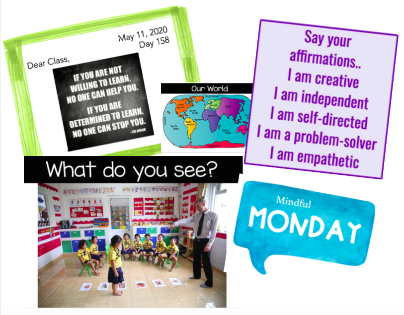 Mindful Monday Morning Meeting
Daily affirmations inspired by <a href="/thedopeeducator/">thedopeeducator</a>
via <a href="/careacter/">CharacterStrong</a> Culturally responsive slides by <a href="/LaRocqueK_BR/">Jennifer LaRocque</a> It does take a village!
<a href="/campbellusd/">CampbellUSD</a> <a href="/MLmustangs/">Marshall Lane</a>  #MentalHealthMatters #MindfulMondays