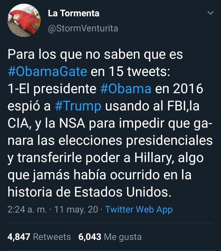 RJRebelion's tweet photo. @EAristeguieta .@stormventurita Para los que no saben que es el #ObamaGate: https://t.co/NajN8RwspP