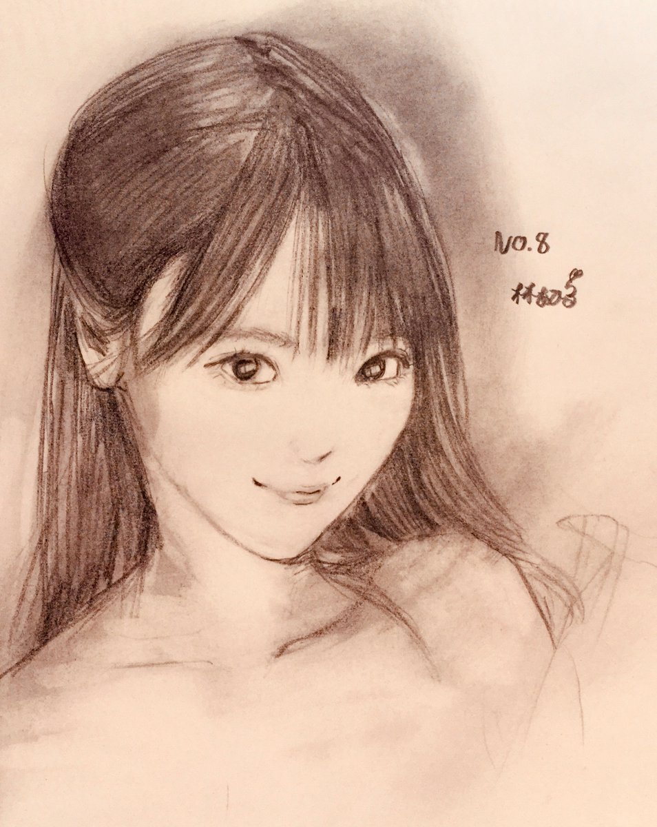 林あひる ｎｏ ８ クロッキー紙 シャーペン 二種類 もうすでに 何枚目か分からなくなってきていて フォロワーさんの数だけ雑誌の切り抜きとかを描いてみる アナログ絵を流してアナログ民を増やそう