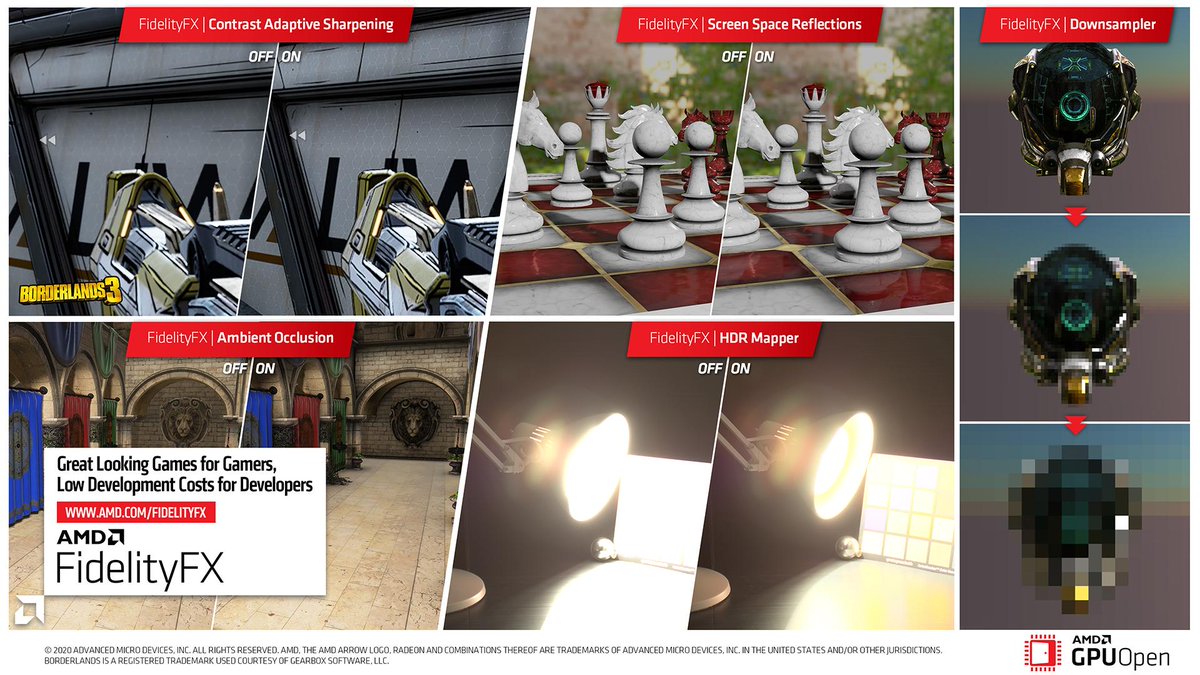 AMDIndia's tweet image. The #GPUOpen team has just launched a suite of new AMD FidelityFX features and a reborn website to give developers open tools for building legendary games. Follow @GPUOpen for more updates this week, and read our blog to learn more, community.amd.com/community/gami…