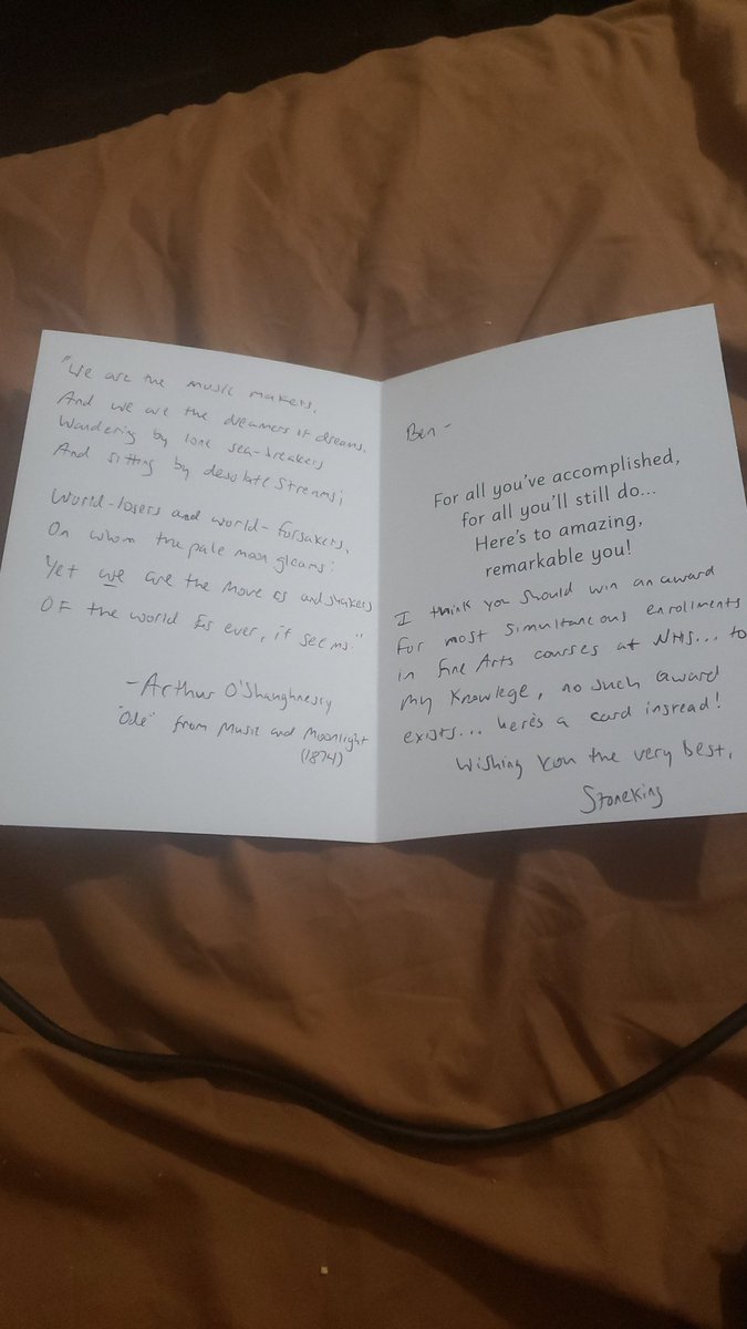 benjamin_maxey's tweet image. Can I just send a HUMONGOUS shout-out to @NorthHighChoir and @NorthHighBands for giving me some of the best experiences in my high school career? Also, I think Stoneking deserves an even bigger round of applause for sending this to me and maybe making me cry as I got home.