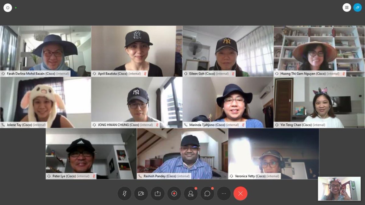 #greatteams take time out to checkin with each other esp in times like these. Proud of working at Cisco  which puts special emphasis on ensuring our teams stay connected, focused and watching out for each other. #wearecisco #marketing #powerofteams