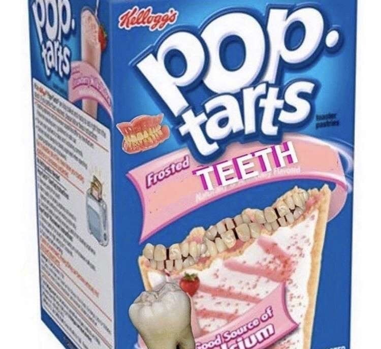 retromaniaZ's tweet photo. you all know what teeth tastes like #poptartsday https://t.co/AG5ZS33bG5