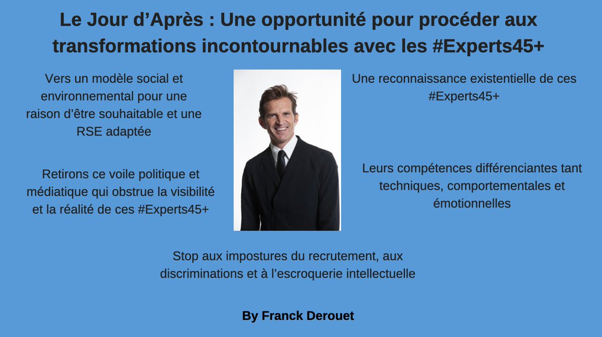 byfranckd's tweet photo. Après 55 j. de confinement où mes réflexions se sont traduites par 15 art. sur impacts & changements induits.
Aujourd'hui, je vs propose « Le Jour d’Après : Une opportunité pour procéder aux transformations incontournables avec les #Experts45+ »
https://t.co/eLf4Ev3gCY https://t.co/X4WNRH8yFG