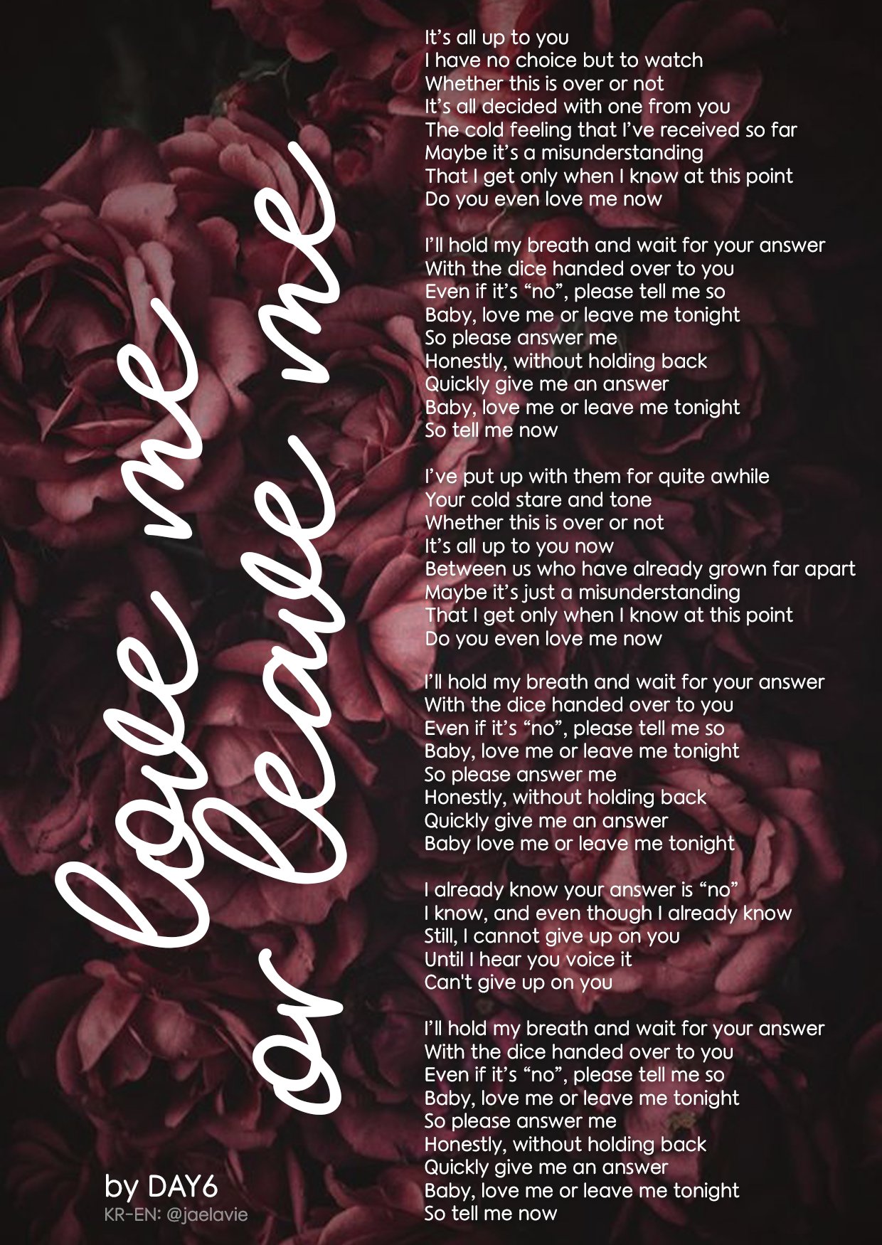 on X: DAY6 <The Book of Us : The Demon> English Lyrics; 02. Zombie #DAY6 #데이식스 #The_Book_of_Us #The_Demon #Zombie #DAY6_Zombie / X