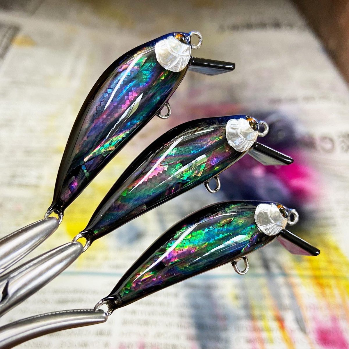 ハンドメイド 43mm FAT 5.8g カーボンリップモデル ・黒アワビ