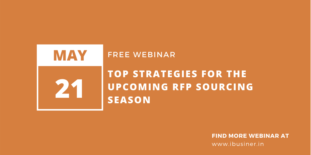 Ibusiner's tweet photo. Top Strategies For The Upcoming RFP Sourcing Season [Free Webinar On 21st May]
Join Now https://t.co/Dz9KzPud2C

#webinar #webinars #freewebinar #workefficency https://t.co/J2bMh5tHUj