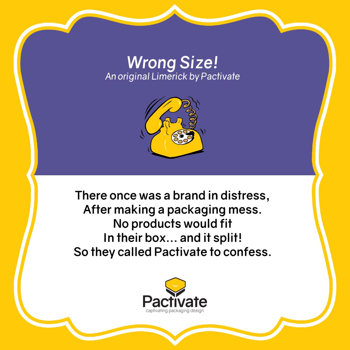 Pactiv8's tweet photo. Happy National Limerick Day! 

We've made a few Limerick's of our own to celebrate this annually observed day in the UK, and they're all about.. You guessed it! Packaging. 
Enjoy! 

#nationallimerickday #packaging #creative #justforfun https://t.co/F3LYpB1r9X