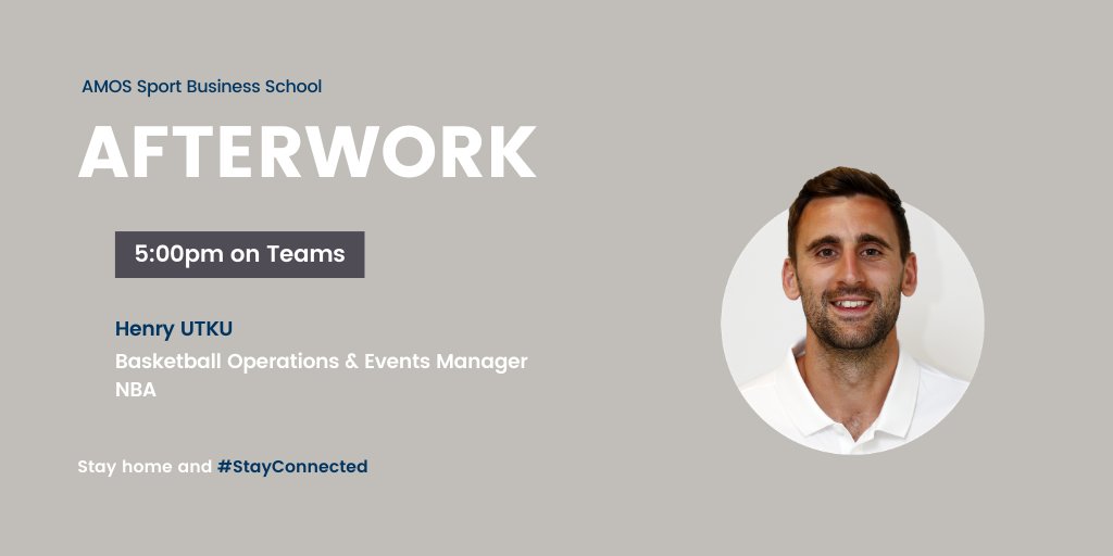 AMOS__London's tweet photo. 🗓️Today we are hosting an #onlineconference on the sport market in Europe with Henry Utku, Basketball Operations &amp; Events Manager at the @NBA.

#StayAtHome #StayConnected #AMOSLondon #SportBusiness #WeAreAMOS https://t.co/gK37tWYF3M