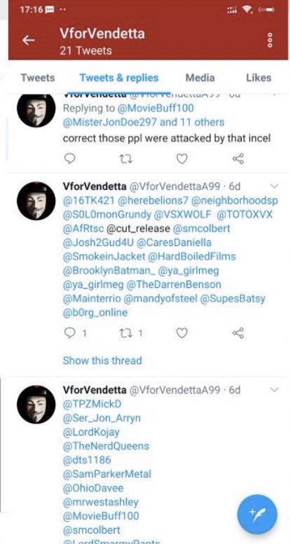 Look at all the people Abdul is tagging in his harassment & hatred. The same crew calling for unity, screaming for the ‘toxic’ head of Vinaldo, and turning ppl against RTSnyderCut. They can’t claim they didn’t know & unsurprisingly, they haven’t said a word about this behaviour!