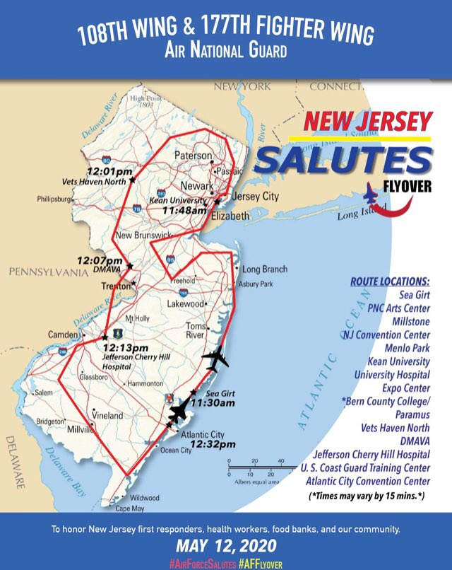 TonyCaputo's tweet photo. #njmornings Another spectacular flyover New Jersey today to honor those on the front lines in the battle vs Covid-19. I’m live with details this morning @News12NJ @NJNationalGuard https://t.co/nDCQ2XhEdg