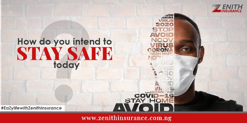 zenithinsng's tweet photo. Staying safe is a responsibility we owe ourselves and our loved ones.
How are you staying safe today? Share with us in the comments.

#EaZyLifeWithZenithInsurance #ZenithInsurance https://t.co/QC5Z12m0OT
