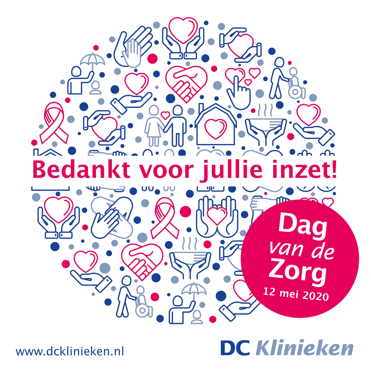 Het is vandaag de Dag van de Zorg. Een dag om al onze medewerkers in het zonnetje te zetten, zeker in deze hectische tijd.
Bedankt voor jullie inzet en harde werk!