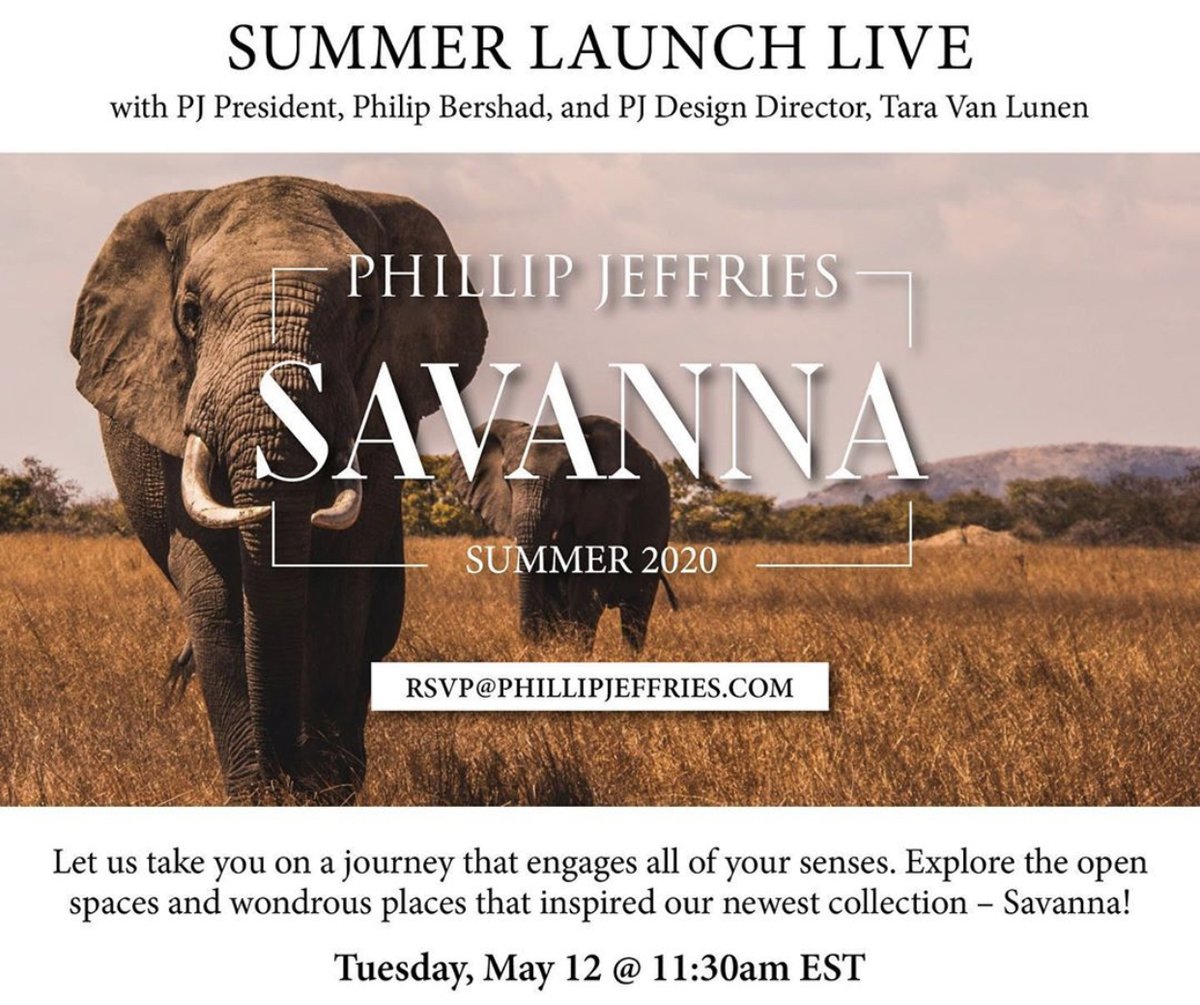 ASIDNYUCE's tweet photo. More Virtual Events to check out today!
“Planning for the Rebuild: Returning to Work”
@fwecanada
11:00am
https://t.co/LeqSZakR5w
“Summer Launch Live: Savanna Summer 2020”
@PhillipJeffries
11:30am
rsvp@phillipjeffries.com
#webinar #interiordesign #stayinplace #entrepreneur https://t.co/6Xye78yFlL