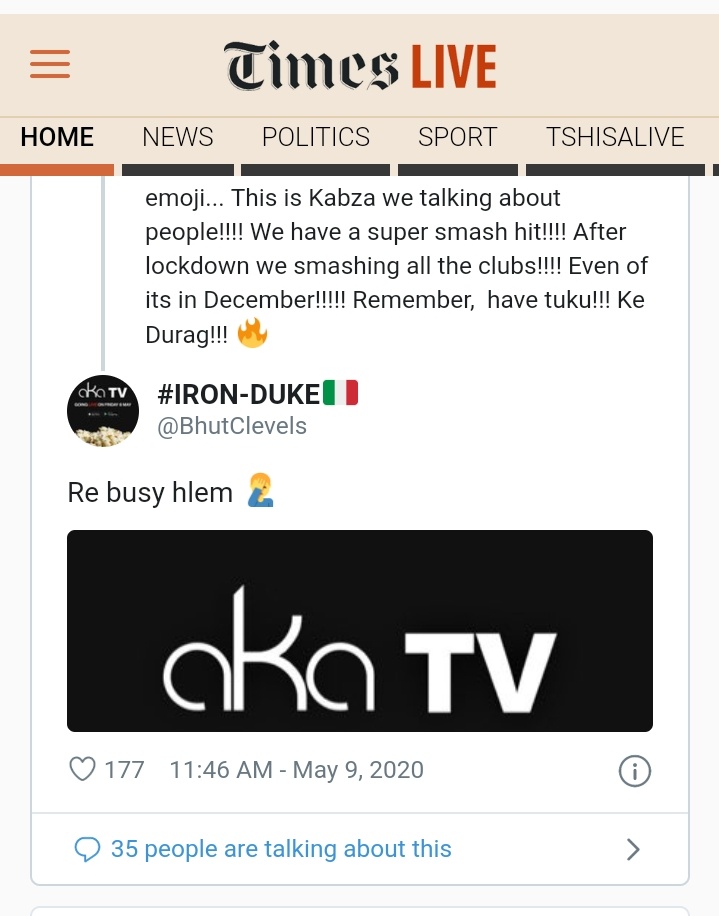 BhutClevels's tweet photo. Tell Demon king we made it to the news since he blocked me 🤣🤣🤣🤣🤣🤣🤣🤣🤣#AKATV #TEAMMEGACY #REbusyVele https://t.co/IxSCLVejsB