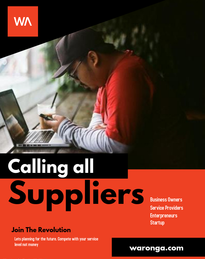 WarongaAfrica's tweet photo. Showcase your products or services to the right people &amp; spend less on long running advertisements and promotions. Lean more about @WarongaAfrica  for Suppliers - https://t.co/QtEZs5Ee16 #planningforthefuture #businessstrategies #businessgrowth #planners #waronga #businessowners https://t.co/XtKcjXkm45