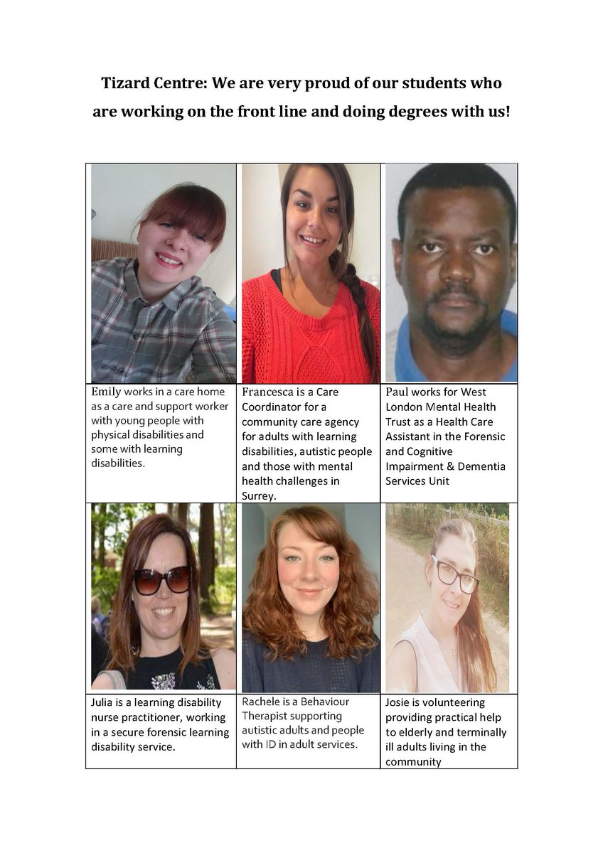 TizardCentre's tweet photo. A huge thank you to our wonderful Tizard students who are working on the front line supporting others during the Covid-19 pandemic #keyworkers #carers #nhs https://t.co/YAs9olkR3c