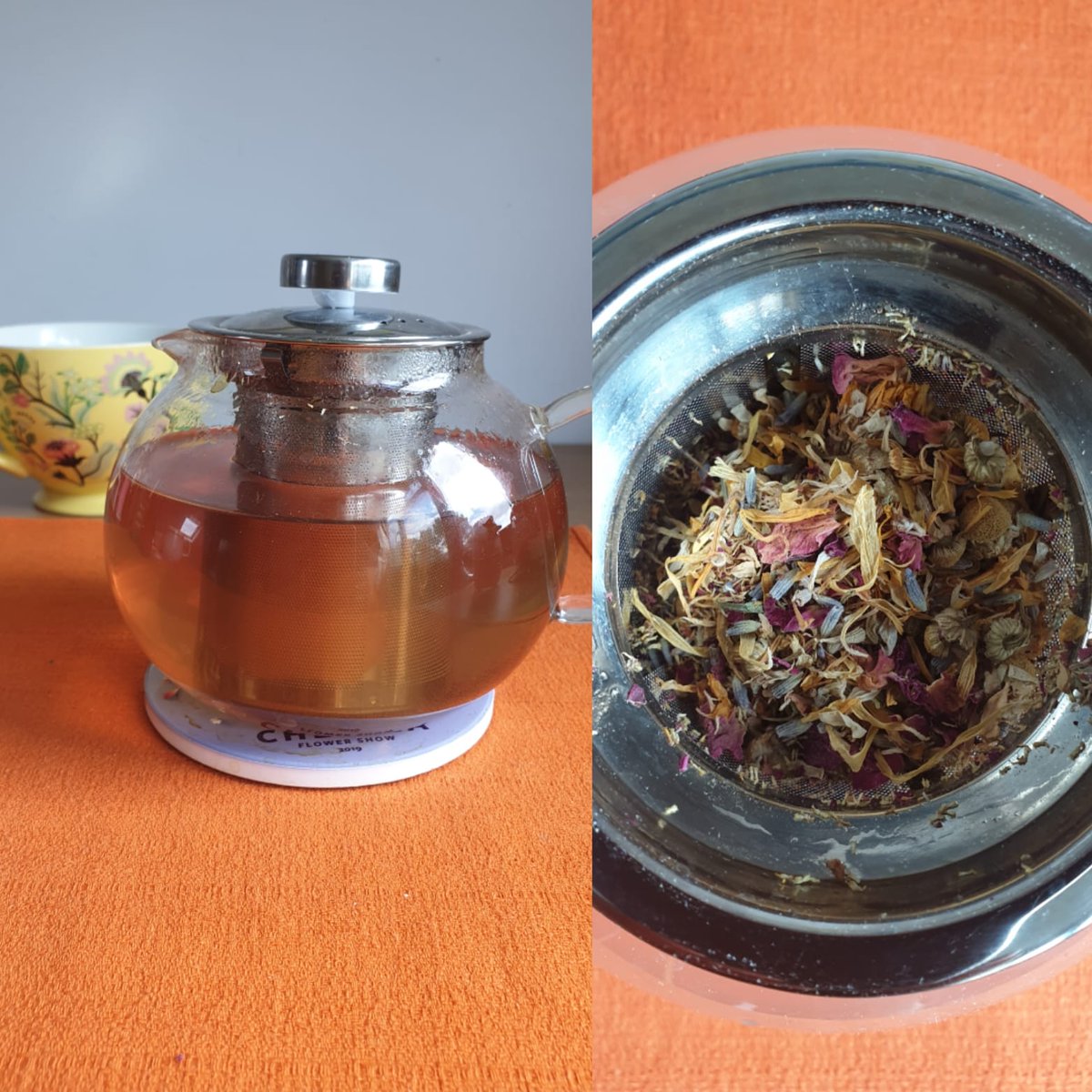 Today's #tea mix. A blend of Calendula, Rose, Lavender &amp; Chamomile.

Perfect for helping me focus and set my intentions for the day, especially as I'm preparing for exams.

This mix is helpful for reducing #period… instagram.com/p/CAFZ3KpgDOm/…