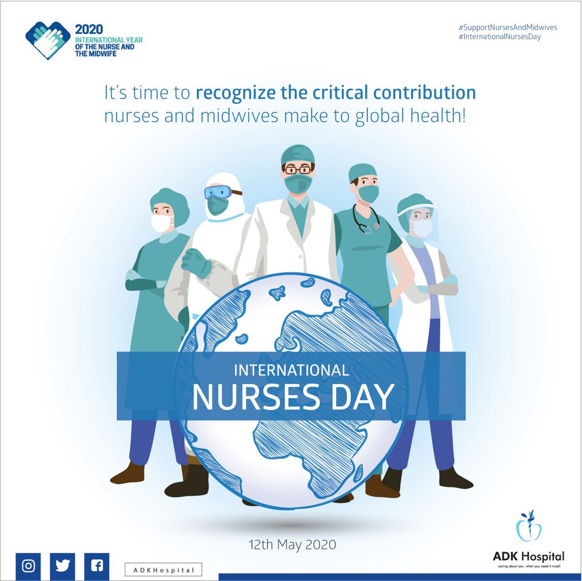 It's time to recognize the critical contribution nurses and midwives make to global health. On this international nurses day we thank all the nurses for their tireless and valuable contribution in these hard times.

#InternationalNursesDay 
#StaySafe