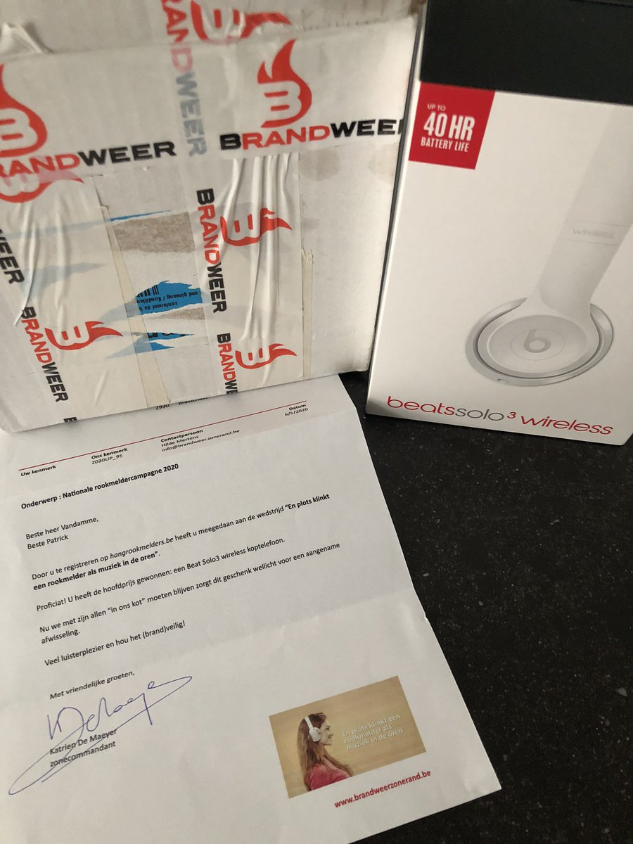 Woeha!! Hoe cool is da! Eerste prijs gewonnen van #hangrookmelders.be wedstrijd in Zone Rand!! Dank je wel collega’s in Brandveilig Samenleven !