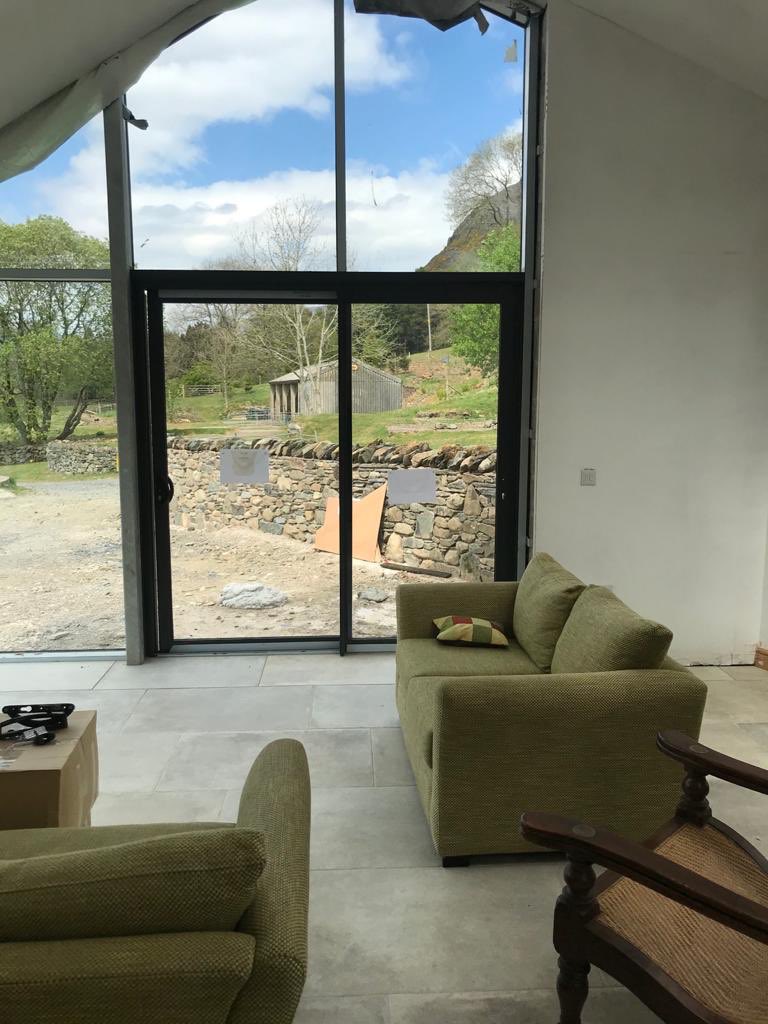 winswoodltd's tweet image. One of our recent projects, awaiting capping once the render is installed - including frameless glass to glass corner and aluminium sliding doors