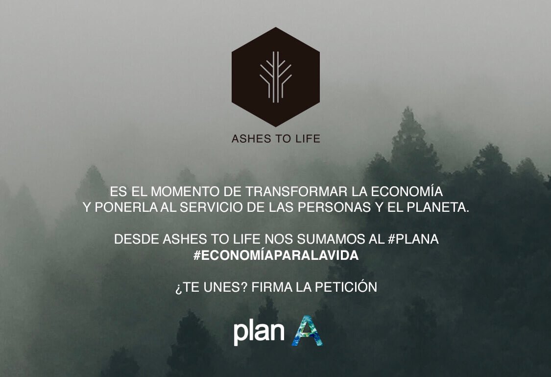 Es el momento de transformar la #Economía y ponerla al servicio de las personas y el planeta.
Desde ASHES TO LIFE nos sumamos al #PlanA
#EconomíaParaLaVida impulsado por <a href="/nesiforum/">NESI</a> 
¿Te unes? ¡Firma ya!
bit.ly/3bqlVt5