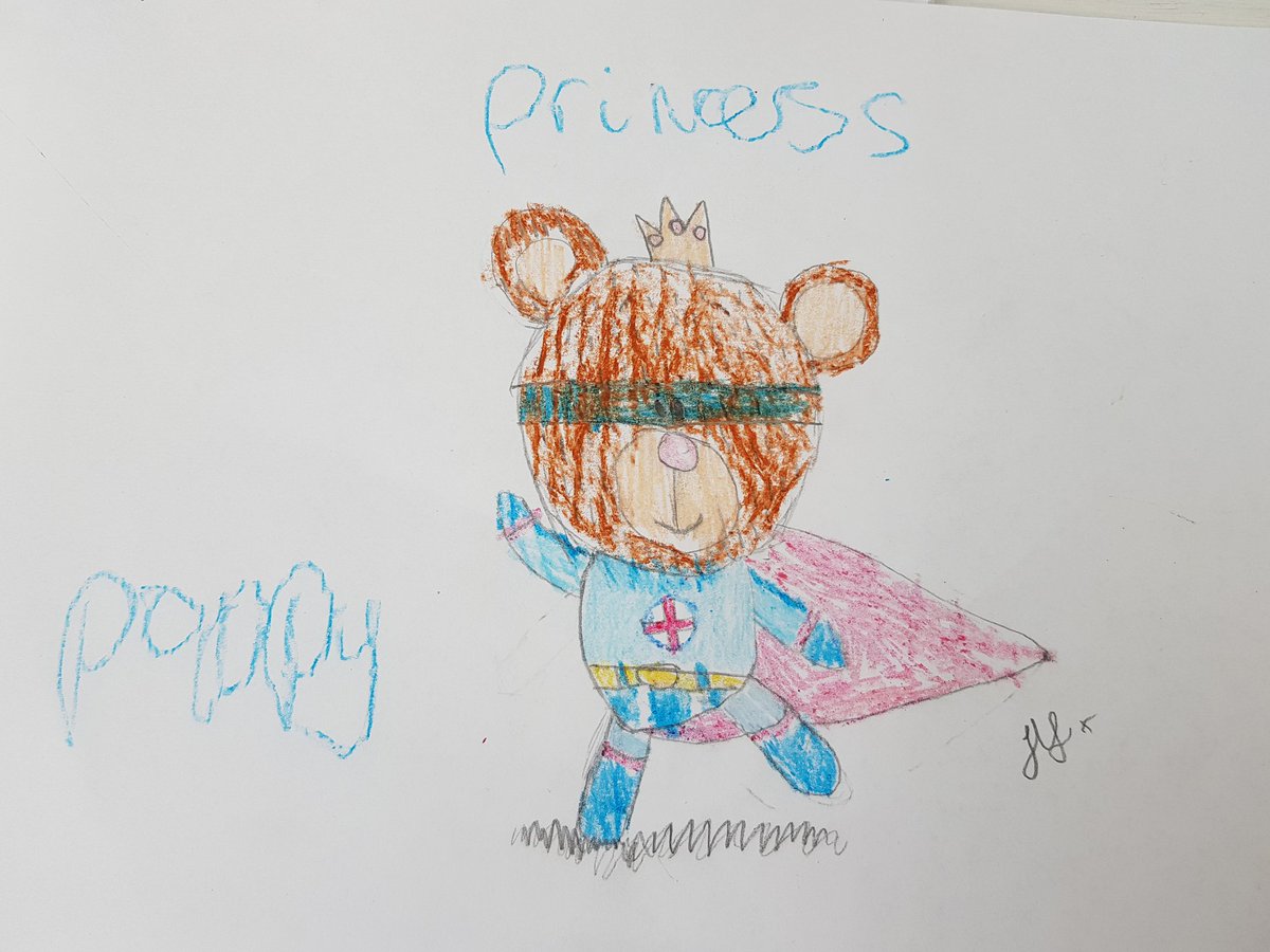 bowsherbear's tweet photo. @RobBiddulph we are loving #drawwithrob here is Princess Poppy by Jess age 8. https://t.co/IM6GpDYcLN