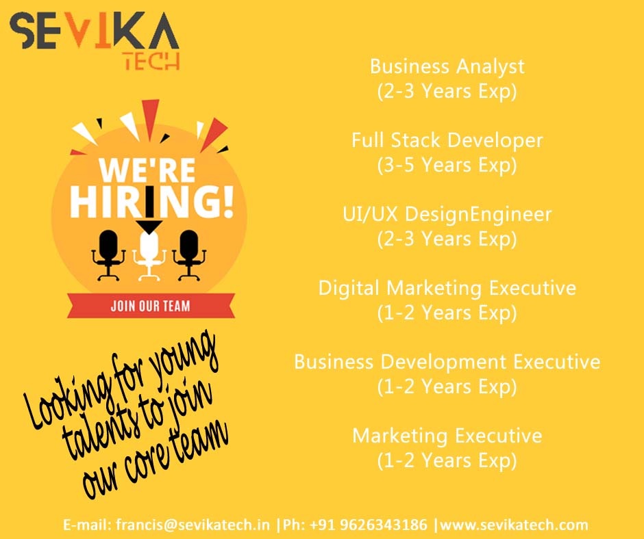 SevikaTech's tweet image. Join our core team to build million users applications. Looking for young talents to explore new boundaries in their career.

#Sevika #webdevelopment #startup #hiring #openings