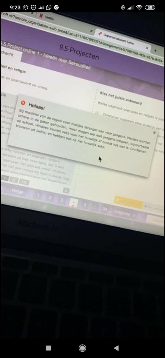 Tenenkrommend deze stereotyperingen en generalisaties. Zo voedt je onbegrip voor elkaar. 

Dit komt dus uit een lesmethode in het #mbo👇🏽

Ik ben Christelijk opgevoed, heb veel Islamitische vrienden en m’n liefde is Hindoe. Hier klopt dus geen snars van.

Ik ga vragen stellen.