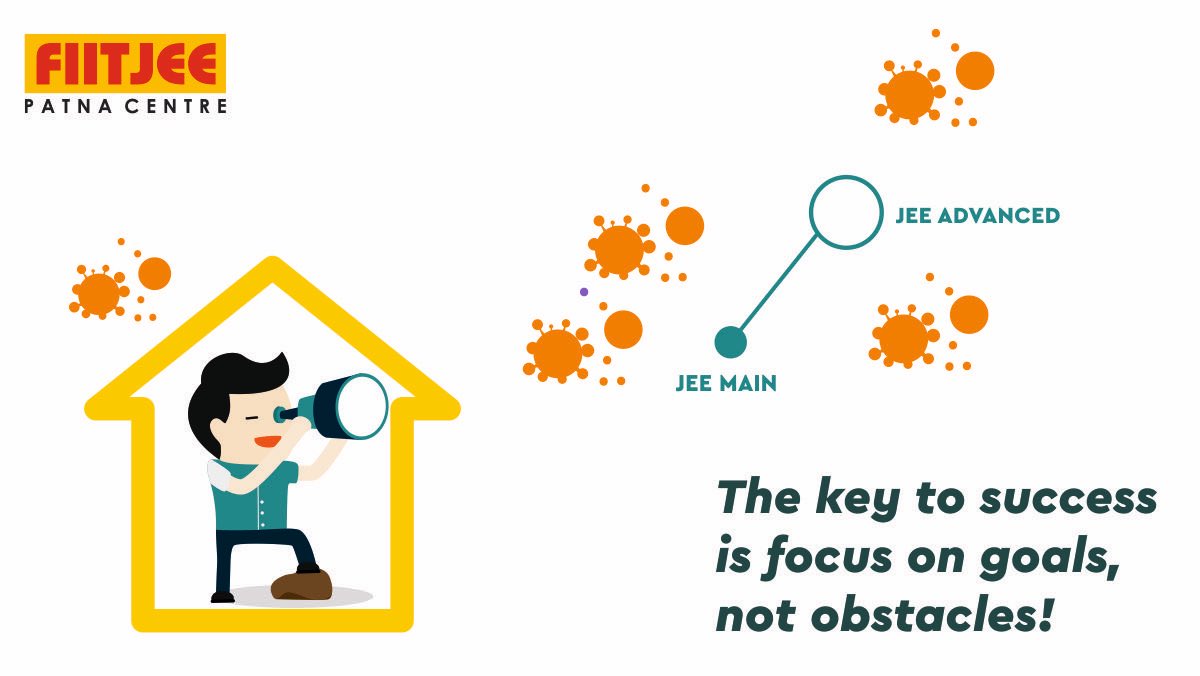 FIITJEE_Patna's tweet photo. Focusing on your obstacles will not give you success, Pandemic will go one day but success achieved by you will last forever, so focus on your goals and strive for it 👍

#AvoidObstacles #FocusOnGoals #SuccessMantra #FIITJEE #Patna https://t.co/J4nqTQQ1QQ