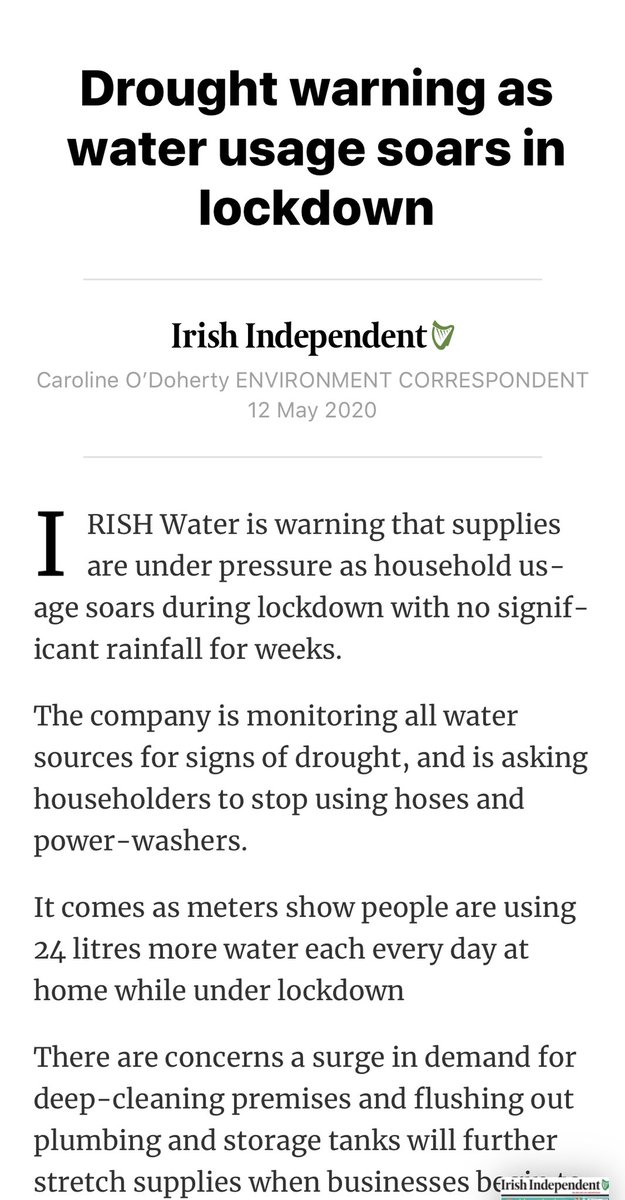 CarlowWeather's tweet photo. I see the @Independent_ie have a story on risk of Drought, I did say the D word could return and looking at latest weather models there is no sigh of any real rainfall for next 2 weeks! Might be time to start minding our water supplies. https://t.co/NXDsjYLz5N