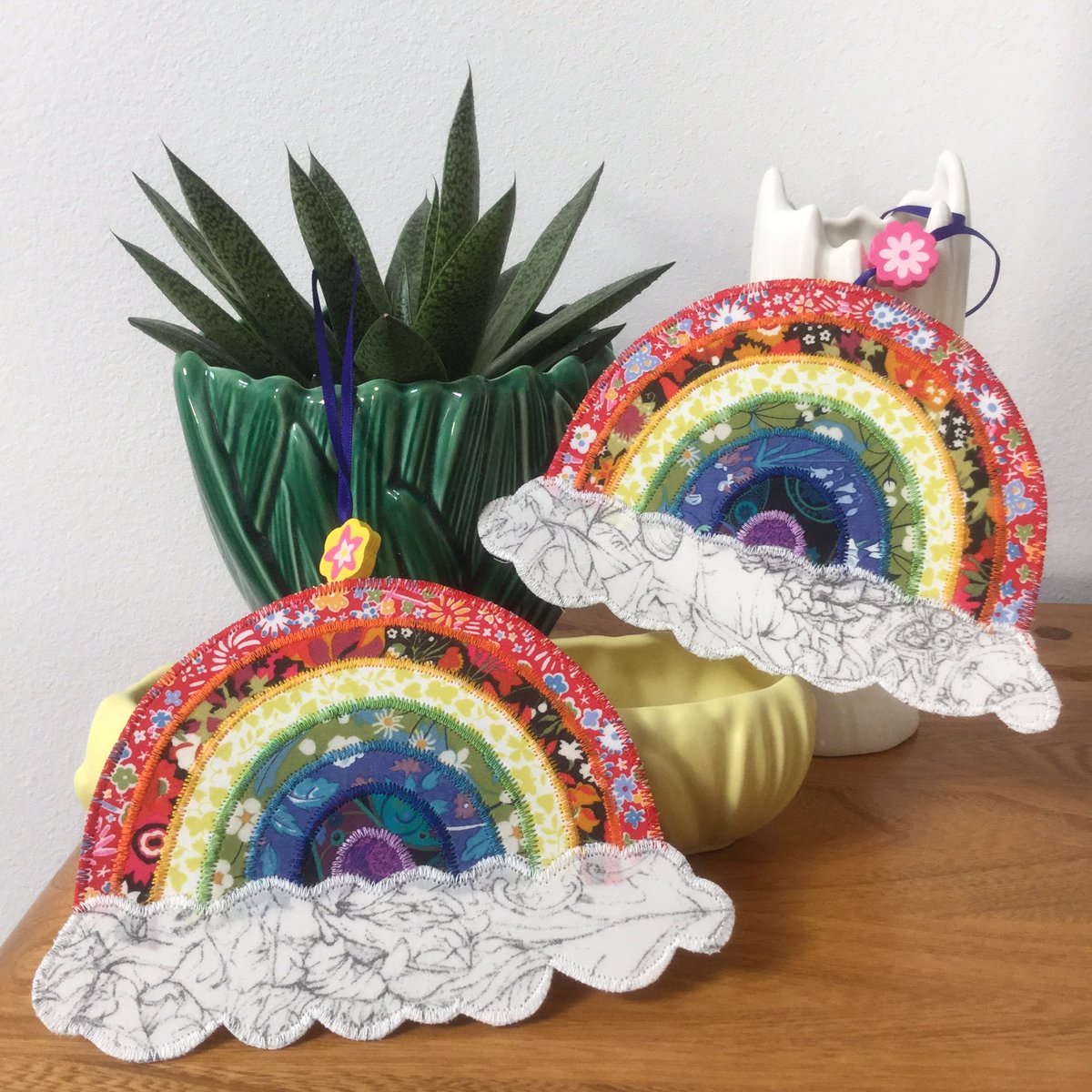 Liberty Rainbows 🌈 in my Etsy shop now .£5 from every sale to <a href="/MindCharity/">Mind</a> #thankyou