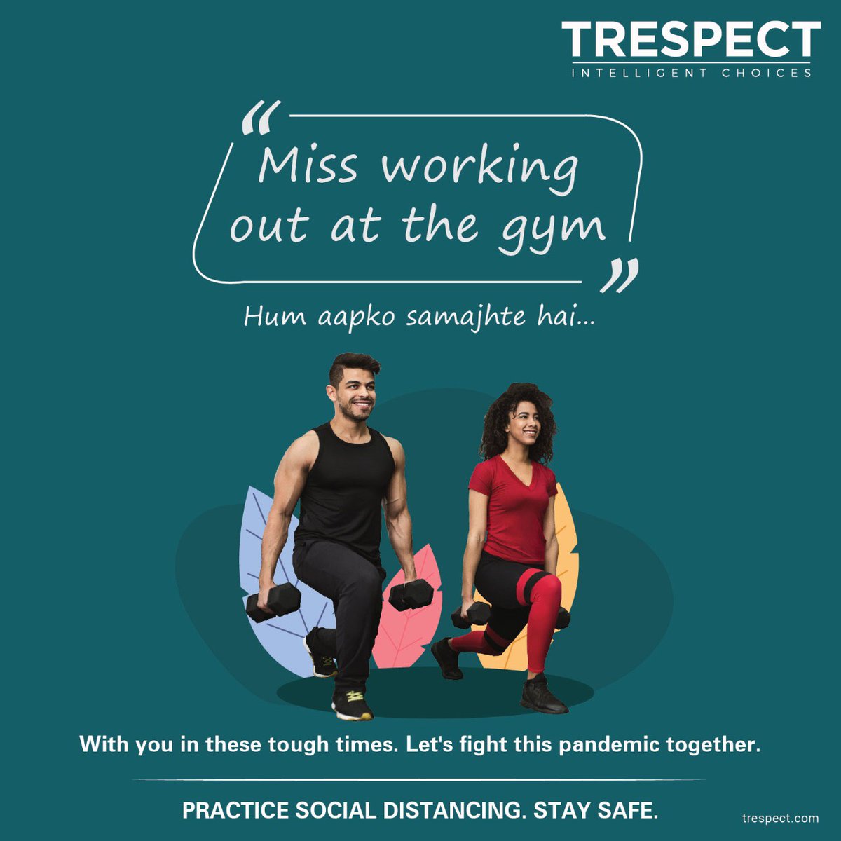 TrespectIndia's tweet photo. Workout at the gym is a great stress buster. After all exercise increases the feel good hormone in our bodies.
Don't worry, very soon we all can go to the gym again and enjoy workout with your gym buddies, but for now exercise at home, stay safe.
#TRESPECT #PropertyAdvisors https://t.co/eHfRU81OR0