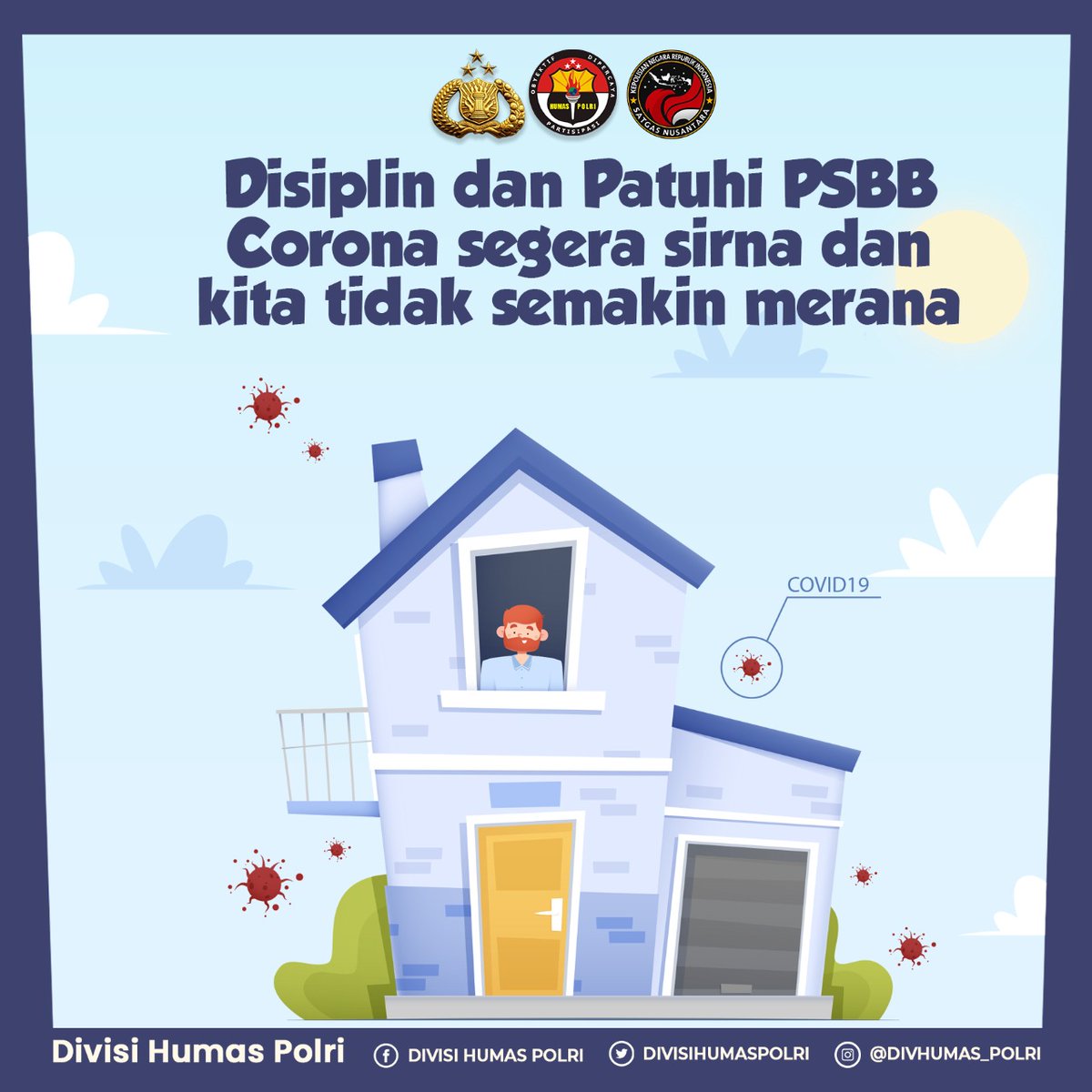 ad3333ck's tweet photo. Disiplin dan Patuhi PSBB
Corona segera sirna dan kita tidak semakin merana
#SiagaLawanCovid19 https://t.co/9CGZQOmEP4