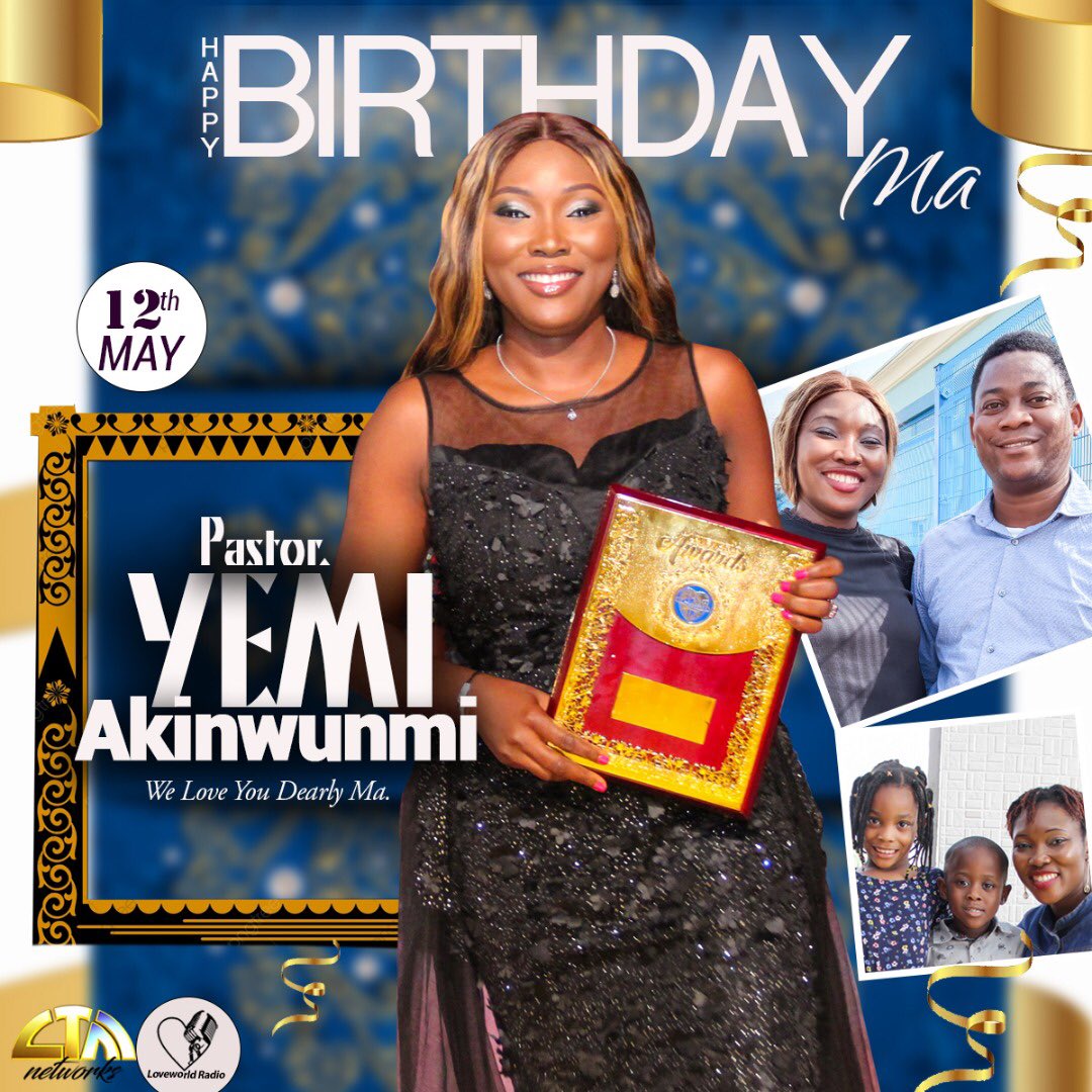 LoveworldRadio's tweet photo. CELEBRATING THE DIRECTOR OF THE LTM NETWORKS 
CLOVEWORLD 
CETUNES 
LOVEWORLD RADIO/ TELEVISION 
MINISTRY 

Happy birthday Pastor Ma
We love you 🥳🥳🥳

#PYA0512
#Laluzperfecta https://t.co/j2Hp75I4SO