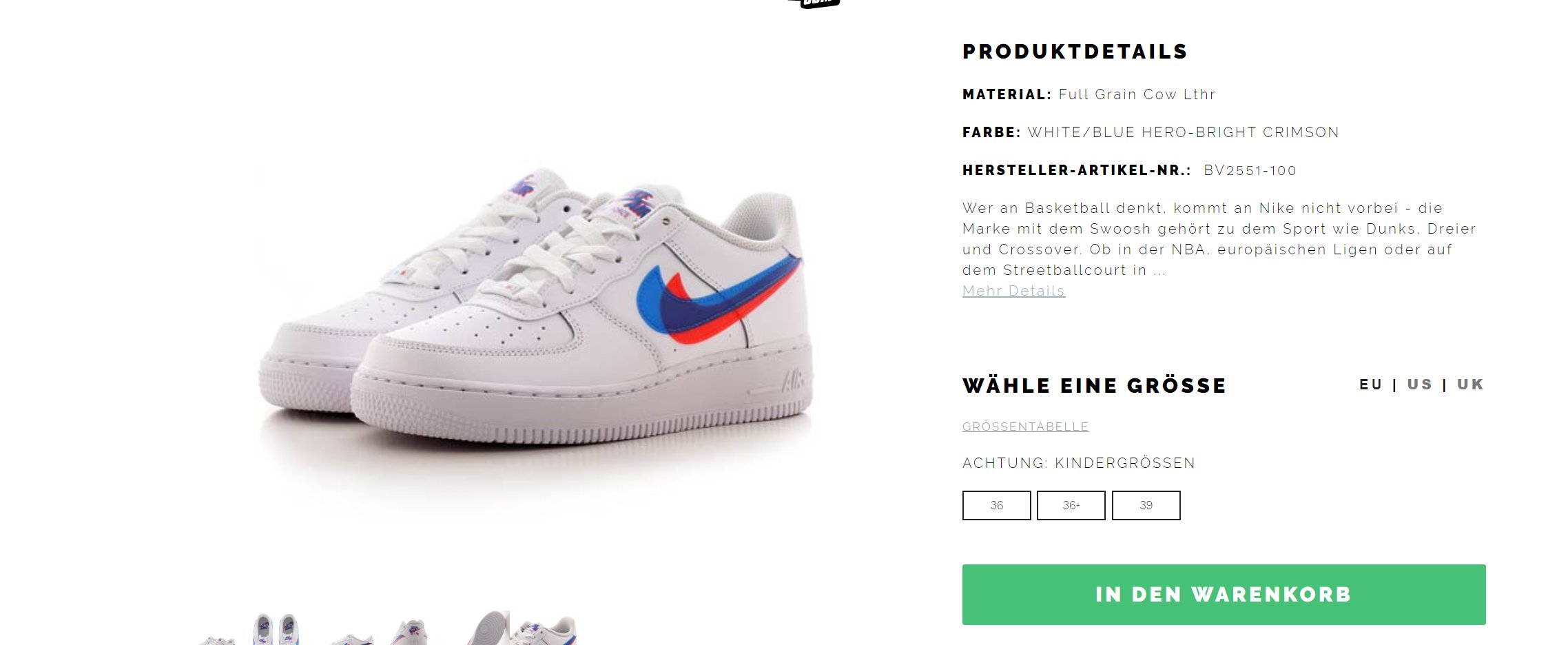 Nike Air Force 1 Low 3D Glasses (GS)