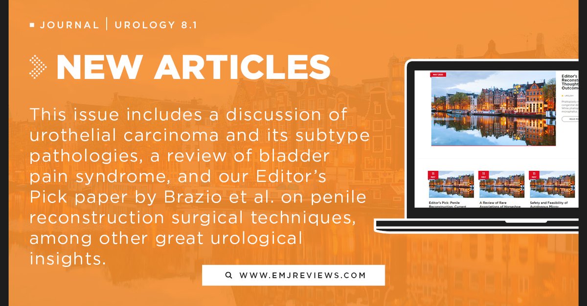 We are excited to share the latest edition of our EMJ #Urology 8.1 journal. Read on for up-to-date review articles, case reports, and specialist insights covering the latest in both medical and surgical urological care. emjreviews.com/urology/journa… #MedEd #OpenAccess
