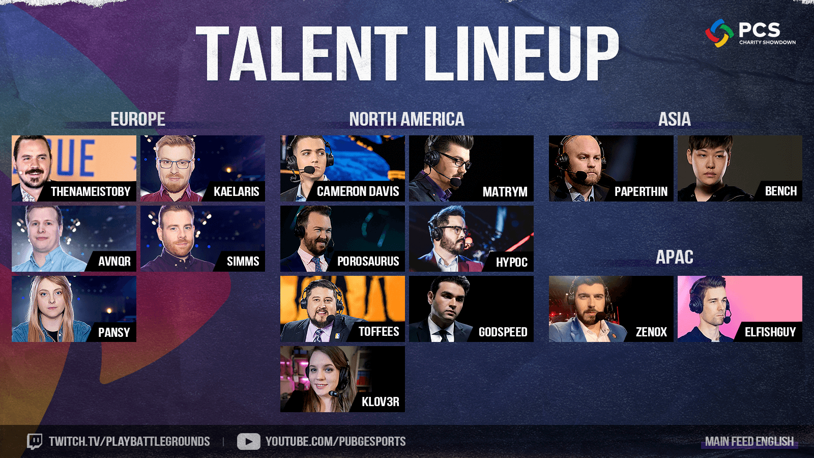 PUBG Esports on Twitter "Meet our English talent for 