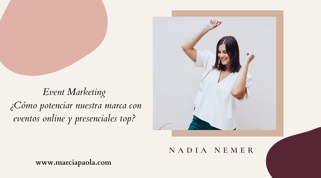 Primera invitada al Blog de #Marketing y #Tecnología👩‍💻¿Como potenciar tu marca con eventos online y presenciales top? 💯

<a href="/_nadianemer_/">Nadia Nemer</a>  nos cuenta el arte de organizar #eventos de valor e inolvidables como el <a href="/marketingrocks_/">Marketing Rocks</a>

👉🏼 bit.ly/2YUeurb

#MarketingDigital #Blog