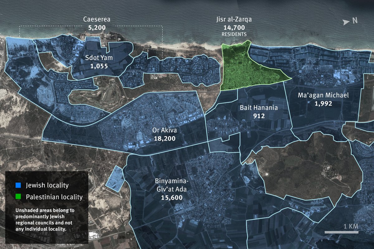 93% of land in Israel is state land. Nearly 1/2 seats of gov body that allocates state land belongs to Jewish Nat Fund, whose mandate is to develop land for Jews & no-one else. Palestinians makeup 21% of pop, but only ~3% of land belongs to Palestinian towns where most live 2/11