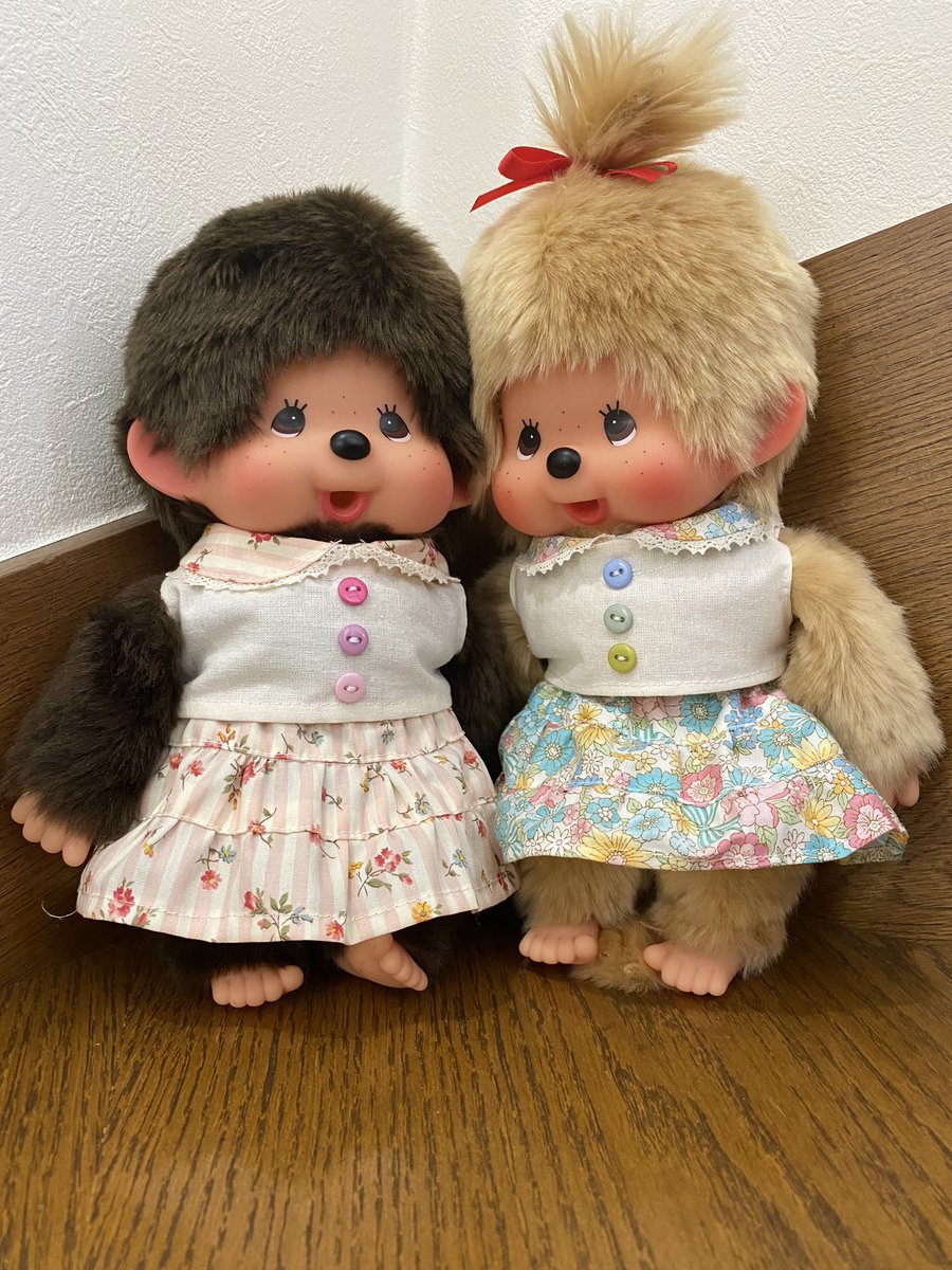 モンチッチMサイズのお洋服の型紙作りました。三段ティアードスカート