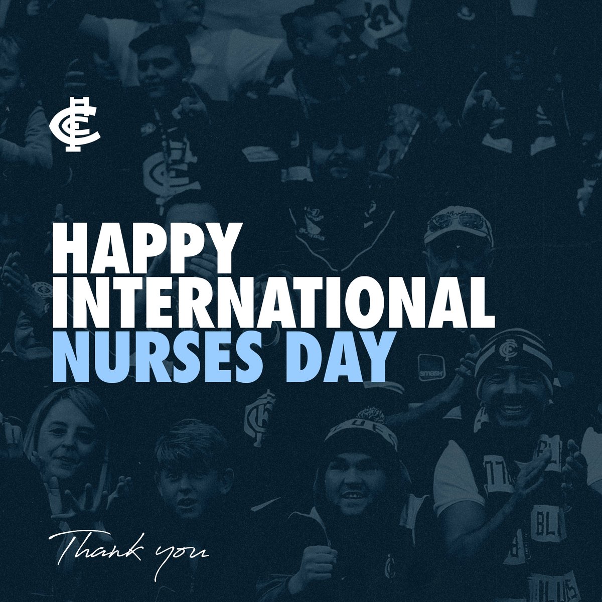 CarltonFC's tweet photo. We thank all of the nurses for their endless, selfless work in caring for the community and keeping us all safe. ⁠
⁠
It's never been more important than during these times. 💙⁠
⁠
#InternationalNursesDay https://t.co/TOIPUbd6o9