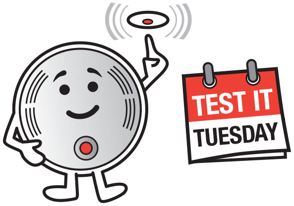 Have you tested your smoke alarms lately? Why not test them today but pressing the test button until the alarm sounds. TestItTuesday