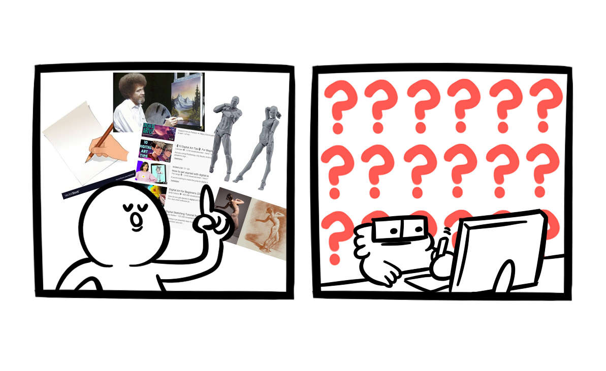 two ways to learn how to draw
 wich one are you?