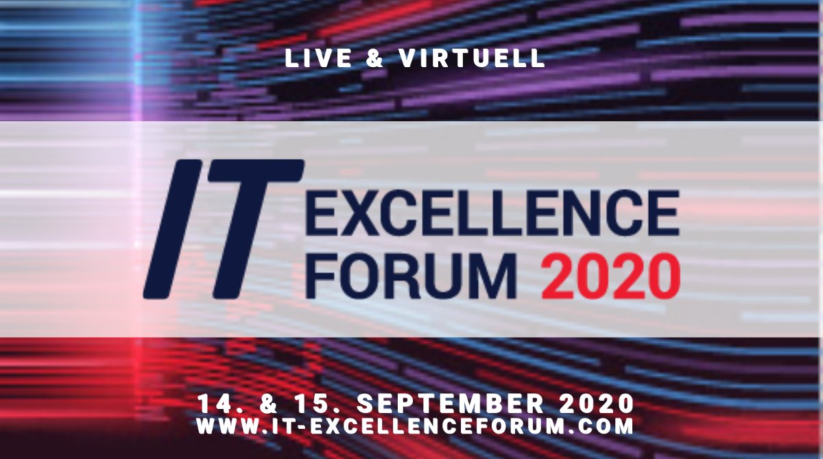 Unser 4. IT Excellence Forum #ITEF20 lässt die reale und virtuelle Welt verschmelzen: IT-Verantwortliche tauschen sich mit Kollegen und Experten zu neuen Entwicklungen und aktuellen Herausforderungen aus - live in #Frankfurt Frankfurt &amp; virtuell von überall.