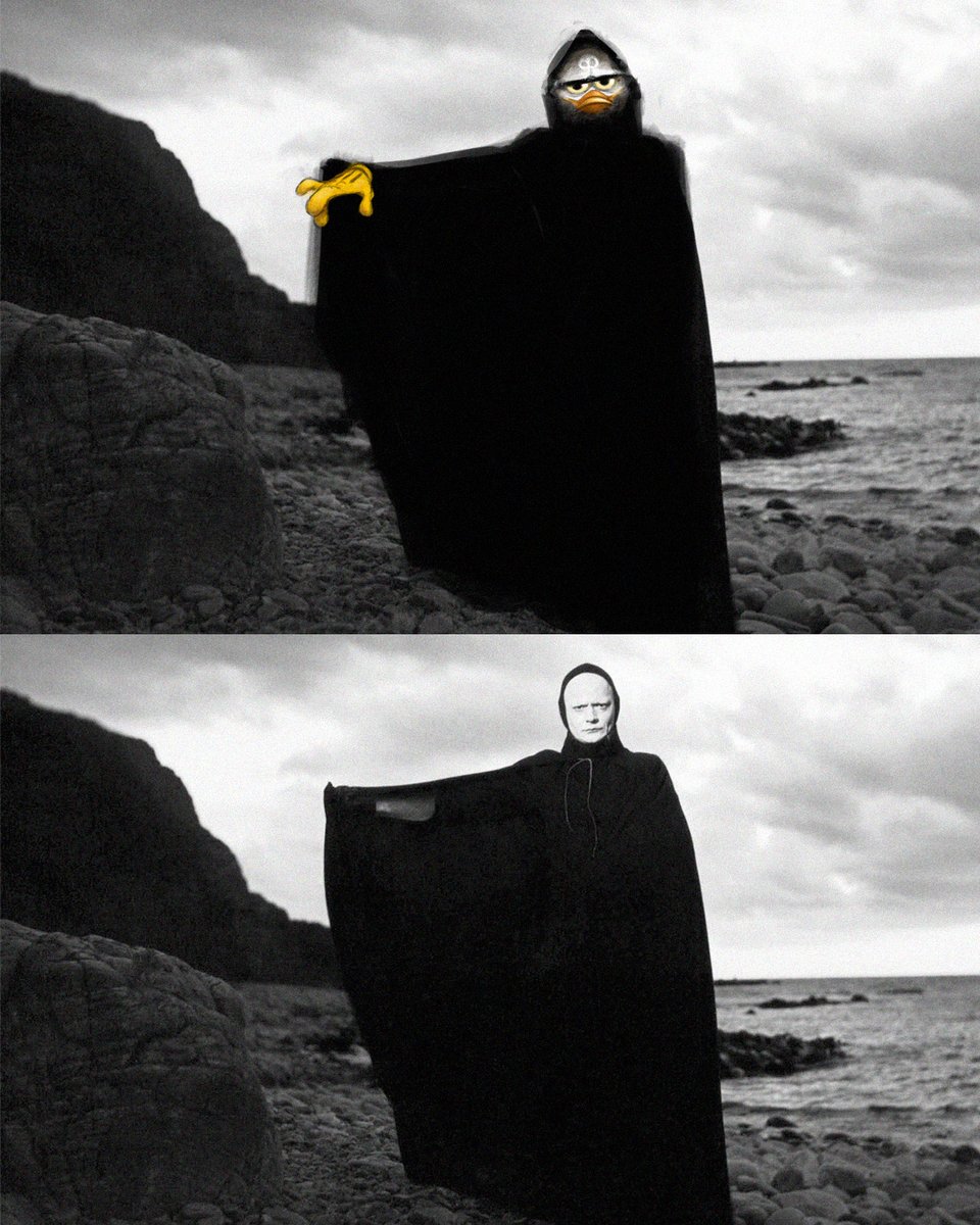 papierwanderer's tweet photo. About using #references in #characterdesign and drawing a #cartoonduck's beak front view. This was a #speeddemo from a couple of weeks ago. (Film still: I. Bergman's "The Seventh Seal", 1957) https://t.co/4VGZOp3ldT
---
#creepycharacter #drawingdemo https://t.co/xT8vshlOhY
