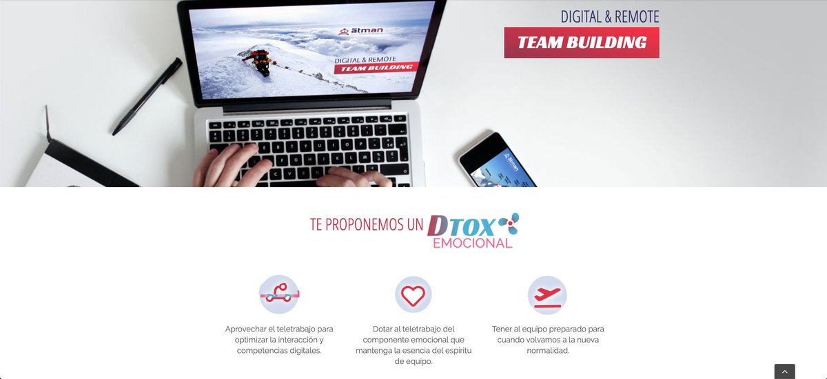 GrupoAtman's tweet photo. Digital & Remote Teambuilding.
El mundo continúa, y nosotros también.
Muchos equipos estáis dando lo mejor que lleváis dentro, lo sabemos. ¿Y si aprovechamos para ir un paso más allá?
https://t.co/kQ7oWT28i3 https://t.co/AHAIFG5h8c