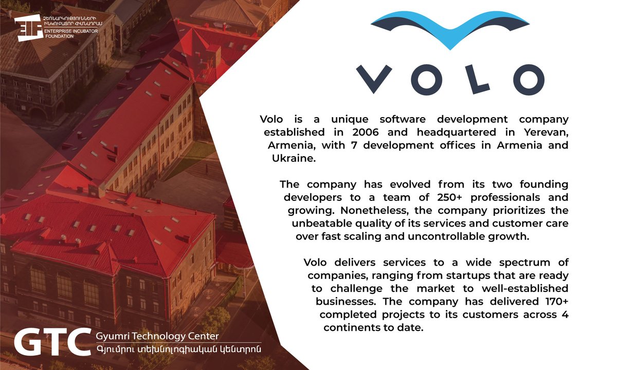eif_hightech's tweet photo. #EIF_Blog continues to explore tech companies, based in the regions of Armenia.
Let's find out how @VOLO_IT's Gyumri office, which is based at @Gyumri_GTC, is dealing with #COVID19 and #remotework format.
โก๏ธ https://t.co/ZfHeSbqzSH https://t.co/X4JzzM0yXs