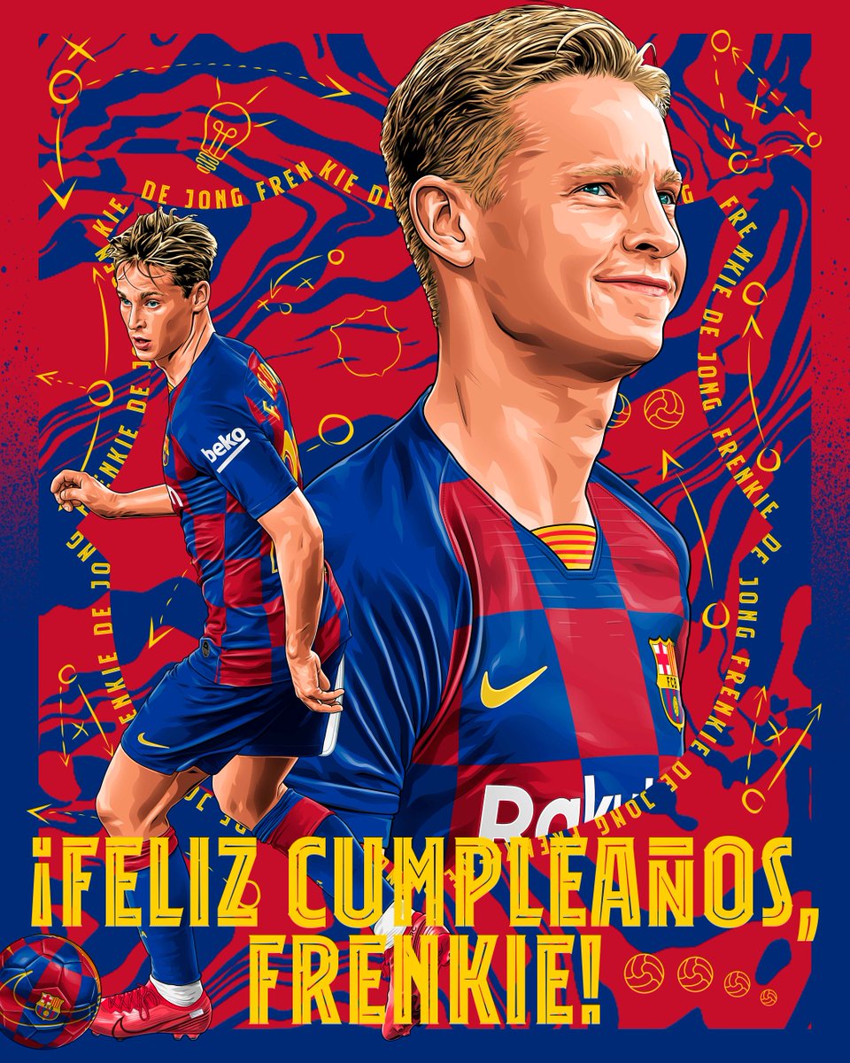 FCBarcelona_es's tweet photo. 🎂 ¡Feliz cumpleaños, @DeJongFrenkie21! 🎂 

🥳 Que pases un gran día 🎁

💌 Envía tu mensaje de felicitación https://t.co/AlZcCz54R9